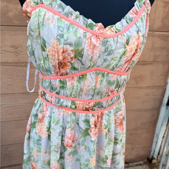 Lulus Dear to You Grey Floral Print Backless Lace-Up Midi Dress - Picture 8 of 10